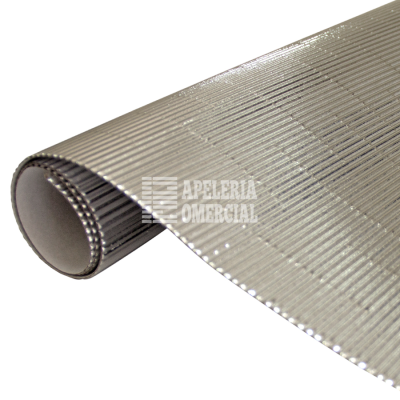 CARTULINA CORRUGADA METALICA DE 54X77 CMS. C. PLATA